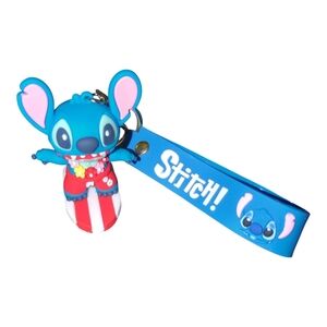Stitch Blue and Red Keychain Bag Charm